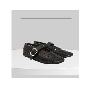 Women's Mesh Ballet Flats Buckle Strap Ballerina Flat Shoes Size 8